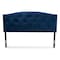 Baxton Studio Leone ModernNavy Blue Velvet Upholstered Headboard-Full 198-12419-ZORO - alternate 8